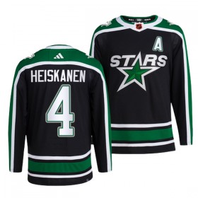 Dallas Stars Trikot Miro Heiskanen 4 Adidas 2022-23 Schwarz Reverse Retro 2.0 Authentic - Herren